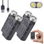 Hljhj - lot de 2 mini porte - cls led 1000 lumens usb - c rechargeables avec aimant compact edc lampe ...