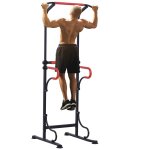 Homcom station de musculation multifonctions barre de traction chaise romaine hauteur rglable acier ...
