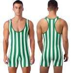 Hommes ray lutte singlet coupe basse sans manches boxer shorts body gymnastique athltique justaucorps ...