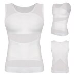 Hommes taille mince shaper gilet ventre croix haut sans manches noir m - 3xl nylon vtements de sport ...