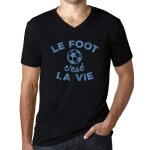 Homme tee - shirt col v le foot c'est la vie t - shirt graphique eco - responsable vintage cadeau nouveaut� ...