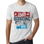 Homme tee - shirt skateboard urbain depuis 1991 - urban skateboard since 1991 - 33 ans t - shirt graphique ...