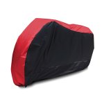 Housse bache moto couvre - moto scooter taille xl 245cm rouge noir impermeable