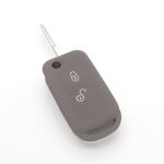 Housse de cl en silicone 2 boutons mercedes sl a e c gris