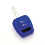 Housse de cl en silicone 2 boutons opel astra corsa zafira bleu fonc
