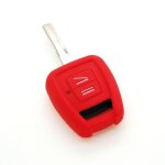 Housse de cl� en silicone 2 boutons opel astra corsa zafira rouge