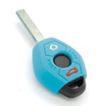 Housse de cl� en silicone pour bmw serie 1 3 e90 e91 e92 x5 x6 bleu clair