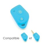 Housse de clé en silicone citroen saxo berlingo xsara picasso bleu clair Housse de clé en silicone citroen saxo berlingo xsara picasso bleu clair