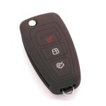 Housse de cl en silicone pour ford fiesta focus mondeo s max noir