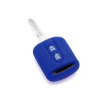 Housse de cl en silicone pour nissan k12 note qashqai navara bleu fonc