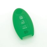 Housse de cl en silicone pour nissan qashqai juke altima cube micra 2016 vert