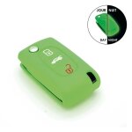 Housse de cl� en silicone pour peugeot 207 307 308 407 3 boutons phosphorescent