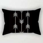 Housse de coussin de canap moderne, taie d'oreiller en velours a rayures gomtriques noires et blanches, ...
