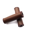Housse de guidon en cuir pour v�lo de montagne, r�tro, poign�e volante, couleur eponge, calibre 22. 2, ...