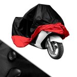 Housse moto scooter noir rouge taille xl protection exterieur impermeable avec sac de rangement