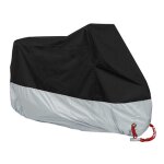 Housse de moto en tissu plaqu� argent 210d, r�sistante au soleil, a l'eau, a la pluie et a la poussi�re ...