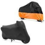 Housse moto xl - xxl indoor stretch garage en noir + housse moto xxl bache moto imperm�able en noir - ...