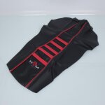 Housse selle krm pour moto derbi 50 senda r x - race 2000 a 2010 noir / rouge neuf