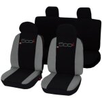 Housse de sige deux colors pour fiat 500l avec logo gris clair noir