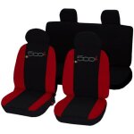 Housse de sige deux colors pour fiat 500l avec logo rouge noir