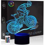 Huag - vlo de montagne 3d illusion veilleuse jouets, dcor de maison led lampe de chevet table, tlcommander ...