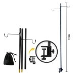 Hutp - cintre de lampe lanterne de camping en alliage d'aluminium détachable, support de lumière ultraléger ... Hutp - cintre de lampe lanterne de camping en alliage d'aluminium détachable, support de lumière ultraléger ...