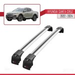 Compatible avec hyundai santa cruz (nx4a ob) 2022 - 2026 ace - 2 barres de toit railing porte - bagages ...