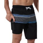 Iawan - homme short de bain 2 en 1 a schage rapide long short de bain avec doublure de compression surf ...