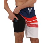 Iawan - homme short de bain 2 en 1 a séchage rapide long short de bain avec doublure de compression surf ... Iawan - homme short de bain 2 en 1 a séchage rapide long short de bain avec doublure de compression surf ...