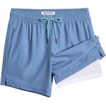 Iawan - short de bain homme maillot 2 - in - 1 séchage rapide slip doublure pour vacances sur la plage ... Iawan - short de bain homme maillot 2 - in - 1 séchage rapide slip doublure pour vacances sur la plage ...