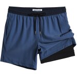 Iawan - short de bain homme maillot 2 - in - 1 séchage rapide slip doublure pour vacances sur la plage ... Iawan - short de bain homme maillot 2 - in - 1 séchage rapide slip doublure pour vacances sur la plage ...