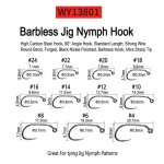 Icerio - hameçons de pêche a la mouche sans ardillon, crochet de nymphe de gabarit résistant, support ... Icerio - hameçons de pêche a la mouche sans ardillon, crochet de nymphe de gabarit résistant, support ...