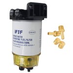 Ifjf  filtre de sparation d'eau de carburant 35  60494 - 1, port npt de 3 / 8 pouces moteur hors ...