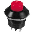 Interrupteur rond, bouton poussoir 12 / 24v 10a max