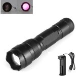 Ir 940nm flashlight, led infrared illuminator zoomable flashlight with convex lens for hunting night ...