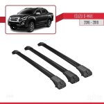 Barres de toit - ace - isuzu d - max 2016 - 2019 - 3 barres - noir - m�canisme de verrouillage