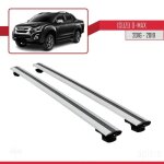 Barres de toit - isuzu - d - max 2016 - 2019 - mod�le basic - aluminium - gris
