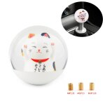 Jdm � pommeau de levier de vitesse universel pour chat chanceux, rond et transparent, avec adaptateurs, ...