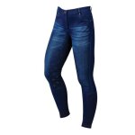 Jeans d'�quitation imprim� en silicone full grip femme dublin shona xl femme bleu