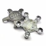 Jeu de 4 caches - moyeux 4f0601165 roue embl�me pour enjoliveurs de 135 mm pour audi (gris)