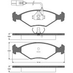 Jeu de 4 plaquettes de freins a disques avants - fiat duna weekend (146 ) 1. 7 ds 01 / 1987>12 / 1991 ...