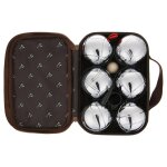 Jeu de 6 boules de p�tanque en m�tal - laguiole - sacoche transport zipp�e