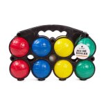 Jeu de 8 boules de p�tanque + cochonnet + etui de rangement vacances concours