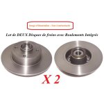 Jeu de deux disques de freins arri�res pleins avec roulement et bague magn�tique - citro�n c3 ii (sc ...