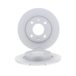 Jeu de deux disques de freins avants pleins - peugeot 205 i (741ac) 1. 4 10 / 1985>10 / 1987