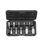 Jeu de douilles triples carres 10pcs - vevor - coffret de douille - 1 / 4, 3 / 8 et 1 / 2 po - pour ...
