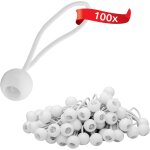 Jexnovashop - 100 tendeurs elastiques avec boule en plastique, crochets elastiques, elastiques de tente ...