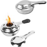 Jexnovashop - lot de 2 mini r�chaud a alcool br�leur a fondue a alcool en acier inoxydable br�leur p�te ...