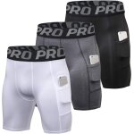 Jexnovashop - lot de 3 short de compression homme short sport s�chage rapide short cycliste anti frottement ...