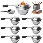 Jexnovashop - 6 pi�ces br�leur d'alcool, br�leur a alcool, r�cipients a p�te combustible rechaud a alcool ...